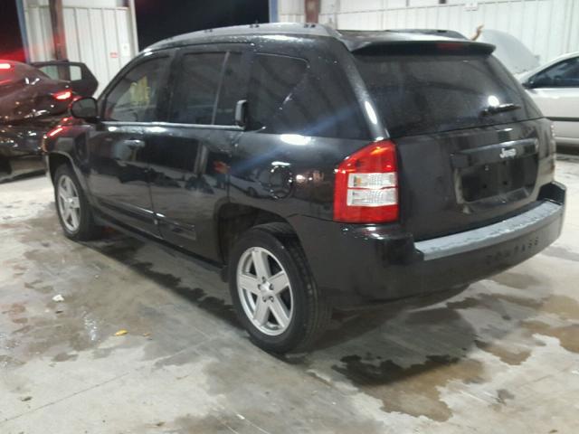 1J8FT47038D665907 - 2008 JEEP COMPASS SP BLACK photo 3