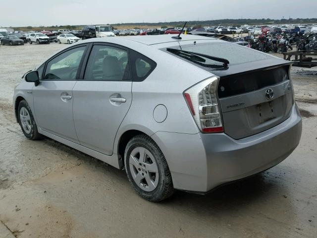 JTDKN3DU5A0082981 - 2010 TOYOTA PRIUS SILVER photo 3