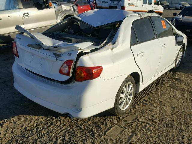 1NXBU4EE1AZ237904 - 2010 TOYOTA COROLLA BA WHITE photo 4