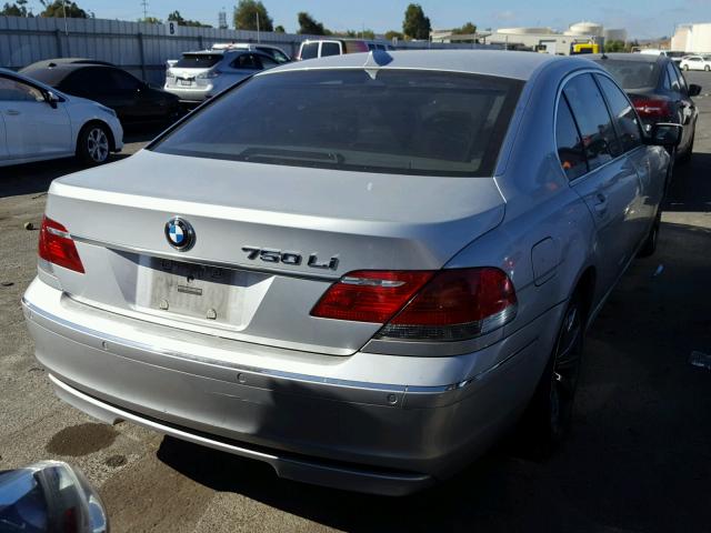 WBAHN83547DT66330 - 2007 BMW 750 SILVER photo 4