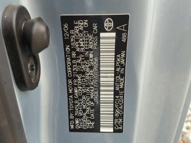 JTKDE177970199256 - 2007 TOYOTA SCION TC 蓝色 照片 10