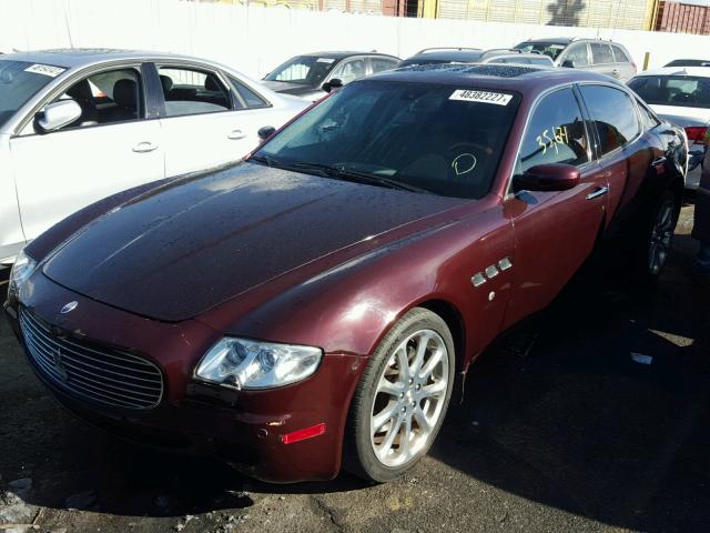 ZAMFE39AX70031478 - 2007 MASERATI QUATTROPOR BURGUNDY photo 2