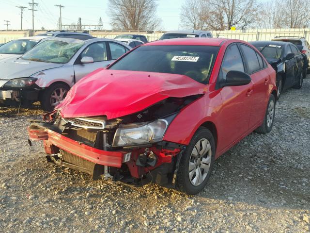 1G1PA5SH4E7484905 - 2014 CHEVROLET CRUZE LS RED photo 2