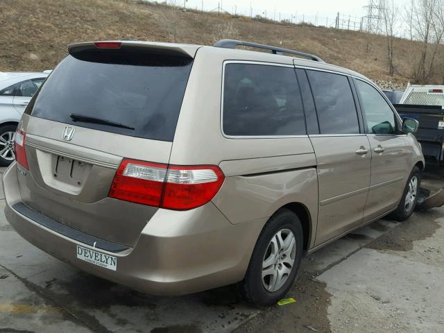 5FNRL38766B438923 - 2006 HONDA ODYSSEY EX BEIGE photo 4