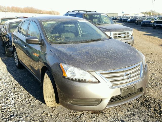 3N1AB7AP8FY371380 - 2015 NISSAN SENTRA S GRAY photo 1