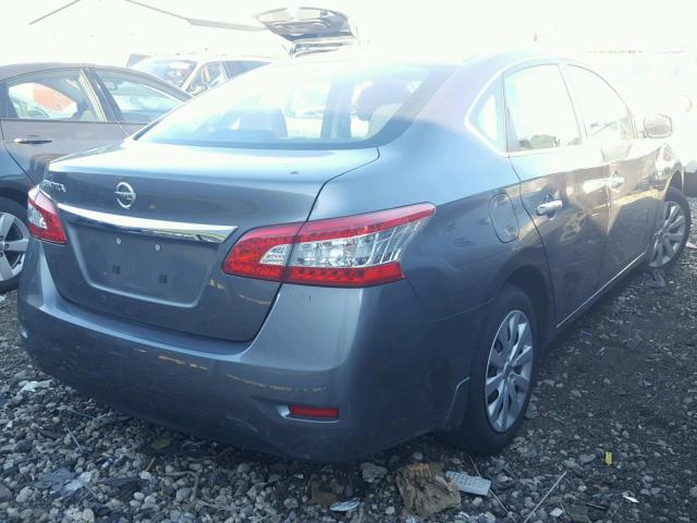 3N1AB7AP8FY371380 - 2015 NISSAN SENTRA S GRAY photo 4