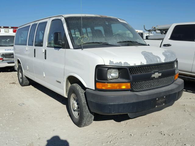 1GAHG39U431159231 - 2003 CHEVROLET EXPRESS G3 WHITE photo 1