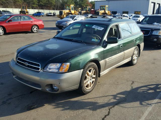 4S3BH686X27663440 - 2002 SUBARU LEGACY OUT GREEN photo 2