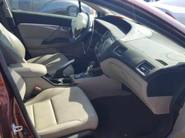 19XFB2F94EE239149 - 2014 HONDA CIVIC EXL 勃艮第红 照片 5