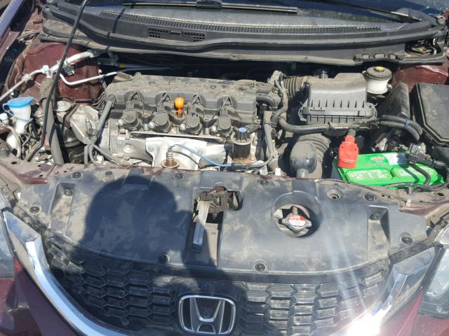 19XFB2F94EE239149 - 2014 HONDA CIVIC EXL 勃艮第红 照片 7