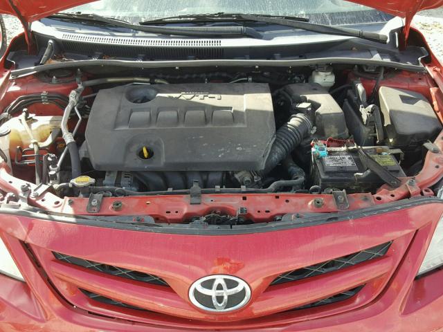 2T1BU4EE1DC921812 - 2013 TOYOTA COROLLA BA RED photo 7