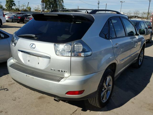 JTJHW31UX72020479 - 2007 LEXUS RX 400H SILVER photo 4