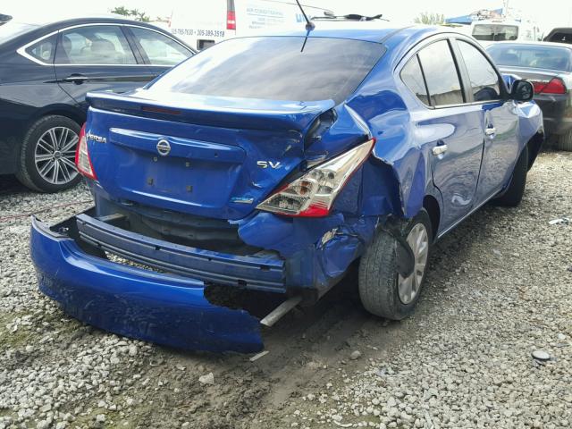 3N1CN7AP6DL877395 - 2013 NISSAN VERSA S BLUE photo 4