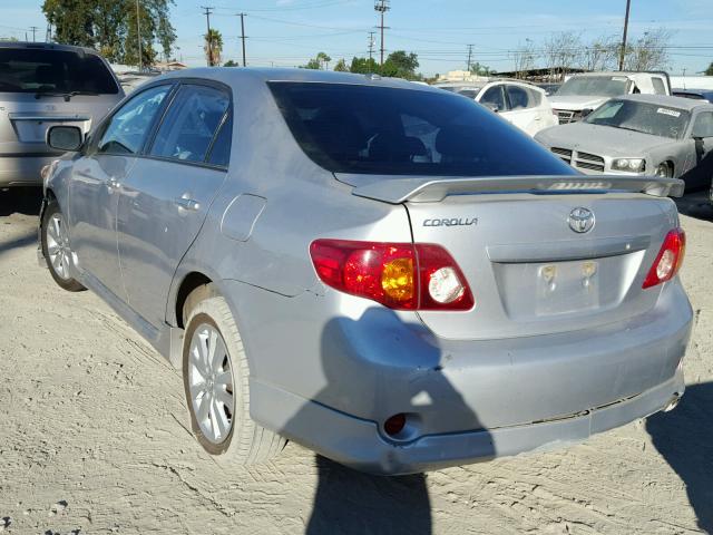 1NXBU4EE8AZ292060 - 2010 TOYOTA COROLLA BA SILVER photo 3