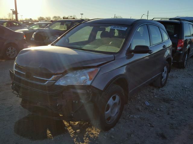 5J6RE3H31BL007317 - 2011 HONDA CR-V LX GRAY photo 2