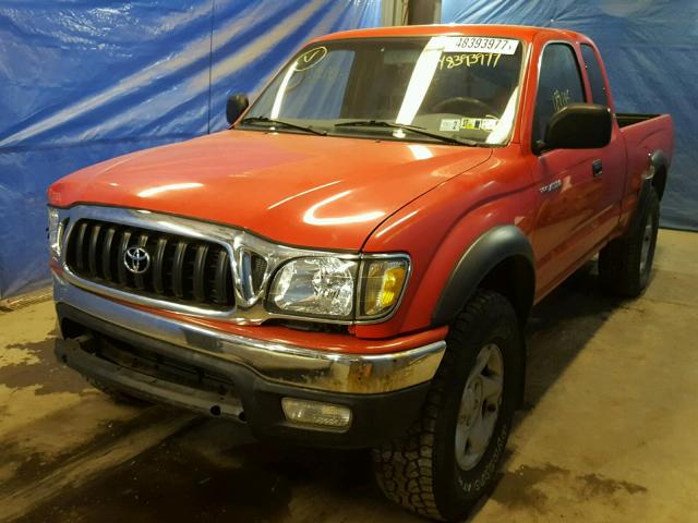 5TEWN72N01Z766129 - 2001 TOYOTA TACOMA XTR RED photo 2