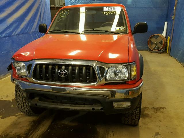 5TEWN72N01Z766129 - 2001 TOYOTA TACOMA XTR RED photo 9