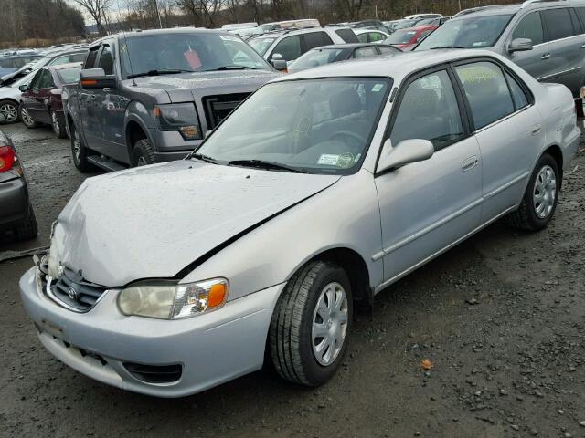 2T1BR12E11C504478 - 2001 TOYOTA COROLLA CE SILVER photo 2