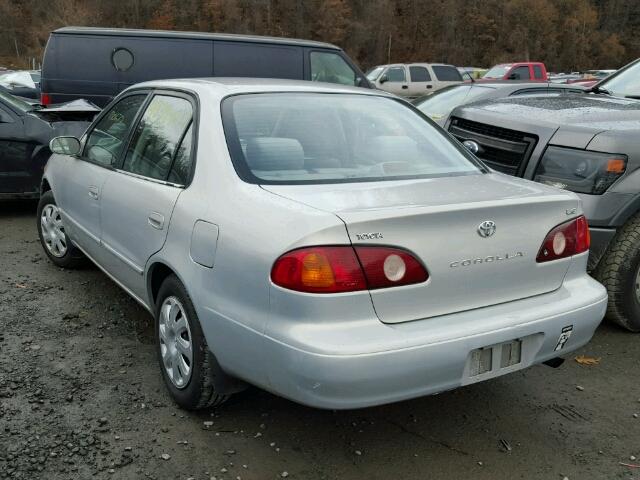 2T1BR12E11C504478 - 2001 TOYOTA COROLLA CE SILVER photo 3