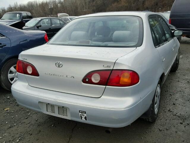 2T1BR12E11C504478 - 2001 TOYOTA COROLLA CE SILVER photo 4