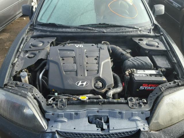 KMHHN65FX6U210459 - 2006 HYUNDAI TIBURON GT BLACK photo 7