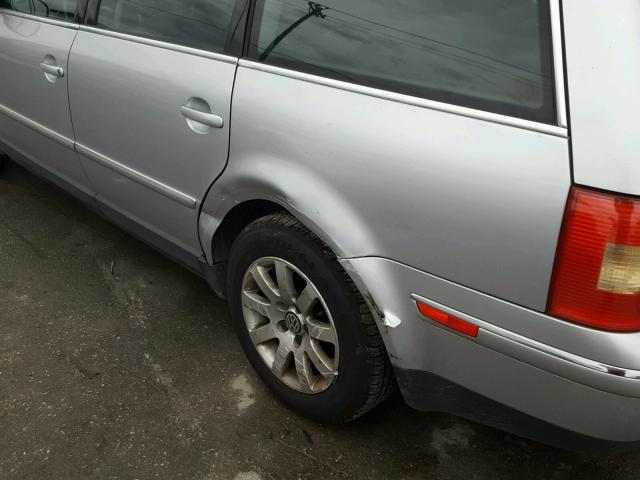 WVWVD63B63E374386 - 2003 VOLKSWAGEN PASSAT GLS SILVER photo 9