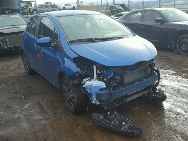 VNKKTUD30HA082451 - 2017 TOYOTA YARIS L BLUE photo 1