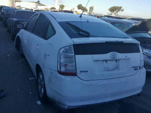 JTDKB20U697843755 - 2009 TOYOTA PRIUS WHITE photo 3