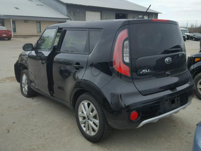 KNDJP3A58H7418529 - 2017 KIA SOUL + BLACK photo 3