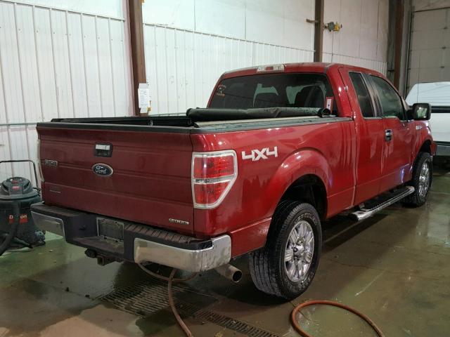 1FTFX1EF8CFB15424 - 2012 FORD F150 SUPER RED photo 4