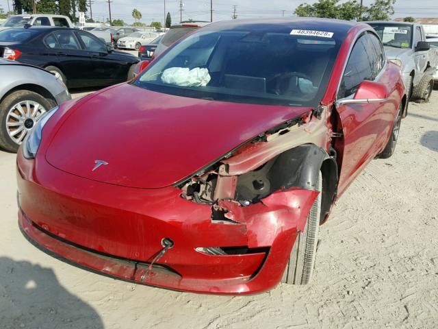 5YJ3E1EA4JF020308 - 2018 TESLA MODEL 3 წითელი ფოტო 2
