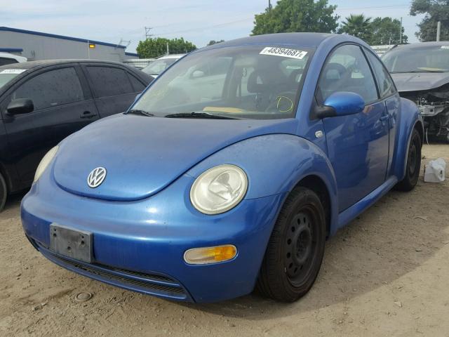 3VWBK21C21M425478 - 2001 VOLKSWAGEN NEW BEETLE BLUE photo 2