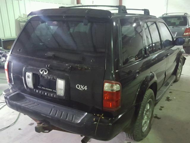 JNRDR09Y01W224223 - 2001 INFINITI QX4 BLACK photo 4