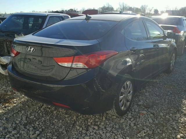 KMHDH4AE8DU494954 - 2013 HYUNDAI ELANTRA GL BLACK photo 4