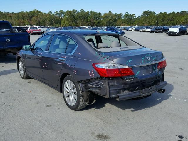 1HGCR2F80EA045082 - 2014 HONDA ACCORD EXL GRAY photo 3