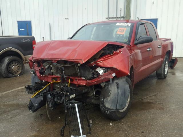 1D7HW48N66S641858 - 2006 DODGE DAKOTA QUA RED photo 2