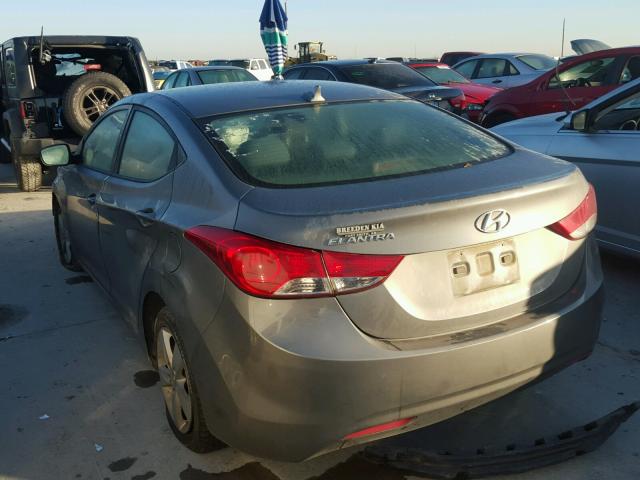 5NPDH4AE6DH343478 - 2013 HYUNDAI ELANTRA GL GRAY photo 3