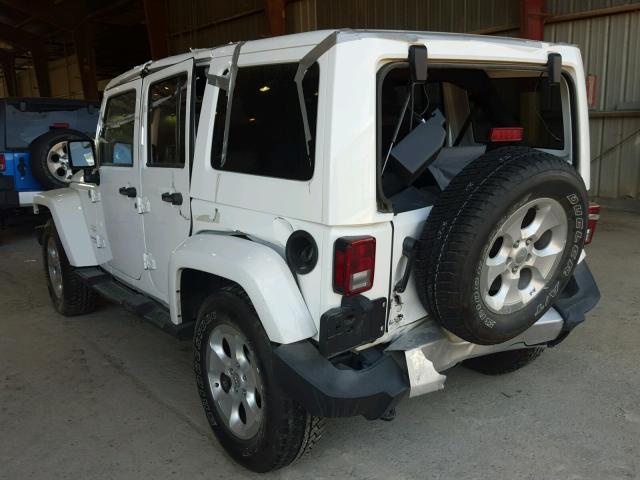 1C4BJWEG8FL558717 - 2015 JEEP WRANGLER U WHITE photo 3