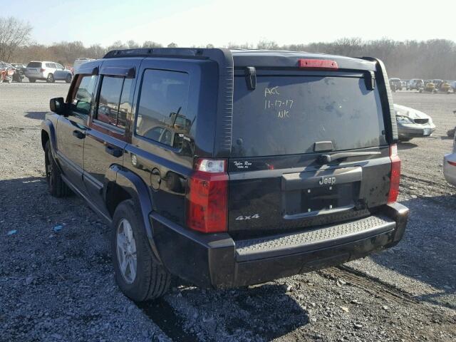 1J8HG48K66C244358 - 2006 JEEP COMMANDER BLACK photo 3