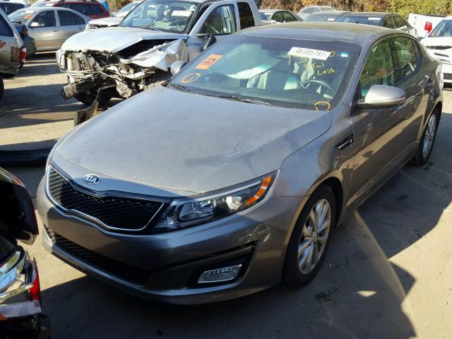 5XXGN4A70FG421355 - 2015 KIA OPTIMA EX GRAY photo 2