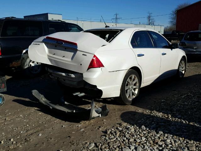 3FAHP0JA3BR124259 - 2011 FORD FUSION SEL WHITE photo 4