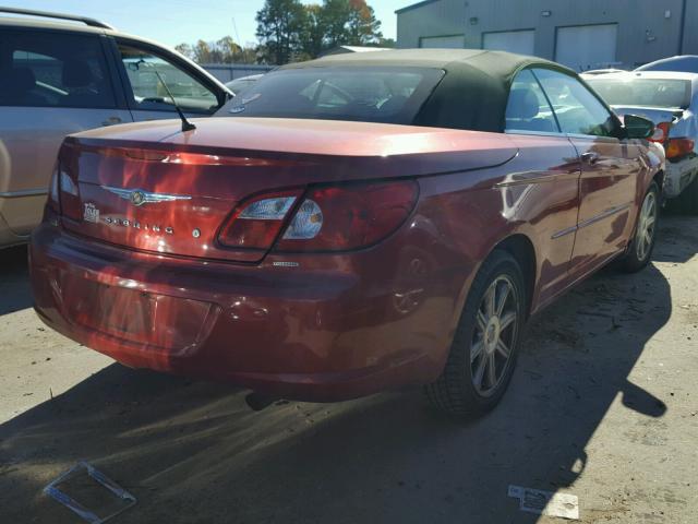 1C3LC55R08N642519 - 2008 CHRYSLER SEBRING TO RED photo 4