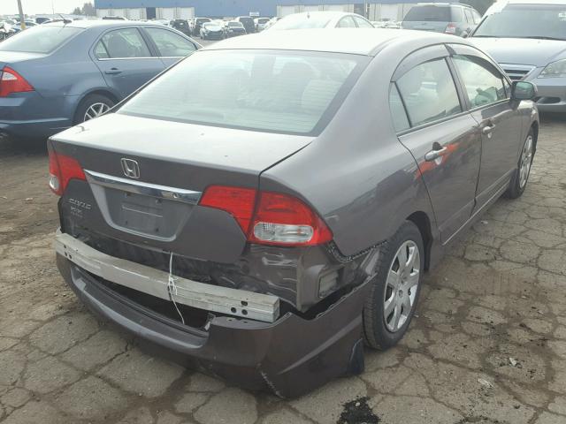 19XFA1F58AE006167 - 2010 HONDA CIVIC LX GRAY photo 4