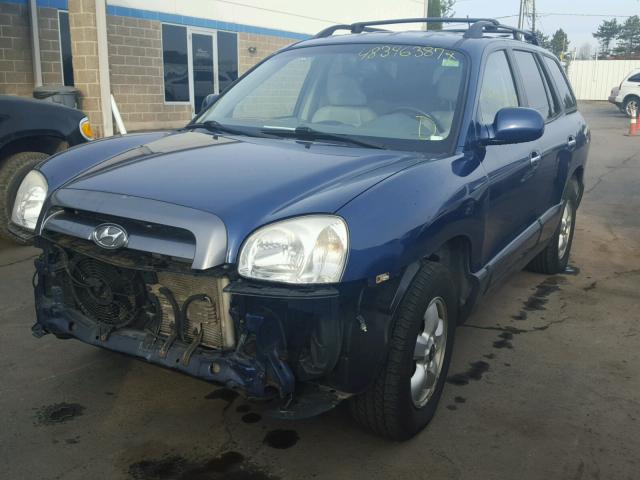 KM8SC73E76U109391 - 2006 HYUNDAI SANTA FE G BLUE photo 2