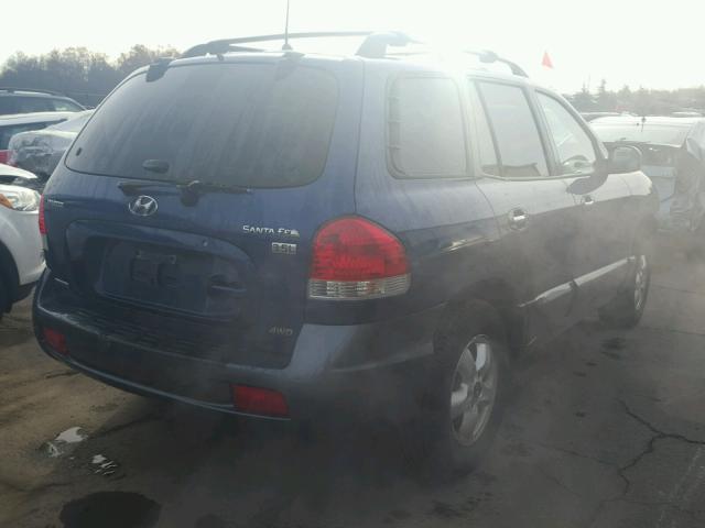 KM8SC73E76U109391 - 2006 HYUNDAI SANTA FE G BLUE photo 4