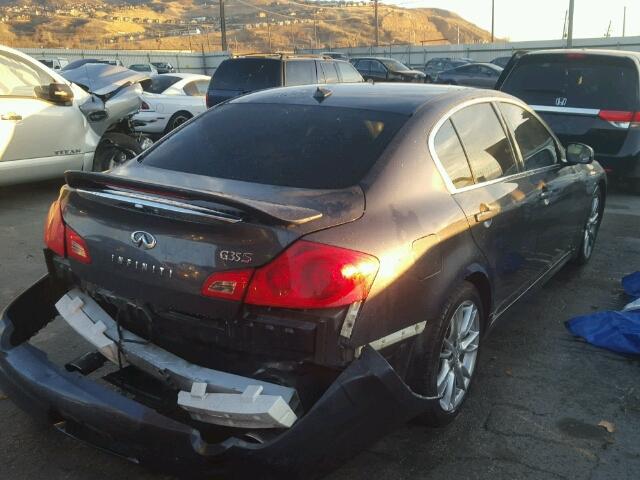 JNKBV61E37M715170 - 2007 INFINITI G35 GRAY photo 4