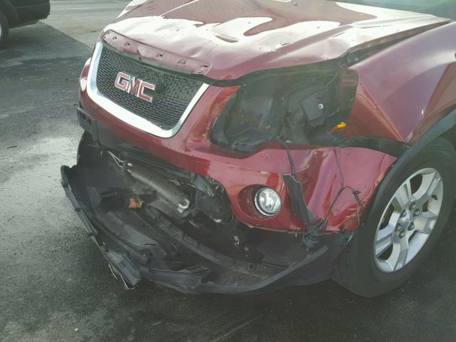 1GKER23D39J163369 - 2009 GMC ACADIA SLT წითელი ფოტო 9