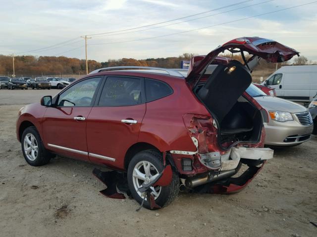 JN8AS5MVXBW301820 - 2011 NISSAN ROGUE S BURGUNDY photo 3