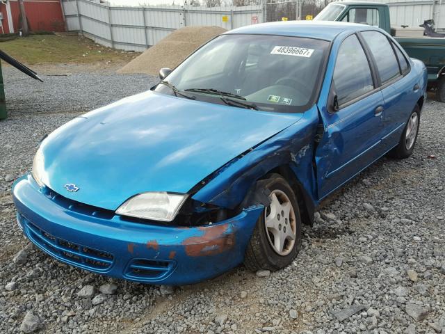 1G1JC5241Y7288759 - 2000 CHEVROLET CAVALIER BLUE photo 2