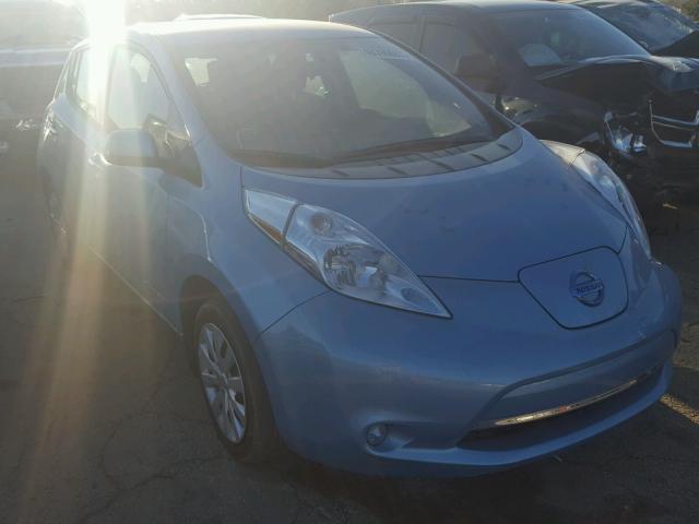 1N4AZ0CP1FC322680 - 2015 NISSAN LEAF S BLUE photo 1